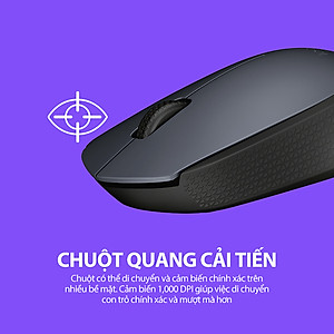 Bộ Bàn Phím Và Chuột Không Dây Logitech MK235 - Hàng chính hãng