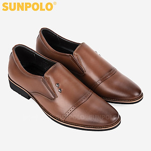 Giày Nam Da Bò Công Sở SUNPOLO SPH309 (Đen, Nâu bò)