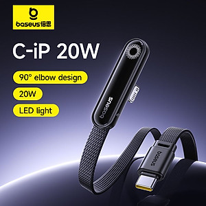 Cáp sạc nhanh C to Ln dành cho Game thủ Baseus MVP3 20W (480Mbps, 90° Elbow Design)- Hàng chính Hãng