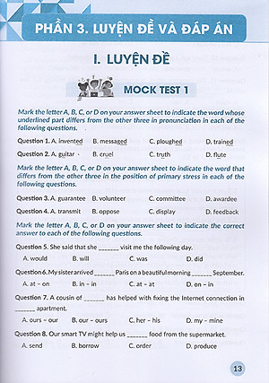 Sách - Hướng dẫn Luyện thi vào 10 môn Tiếng Anh (Theo chương trình GDPT 2018)