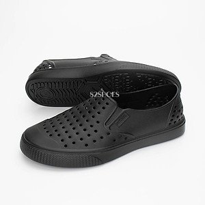 Giày nhựa lỗ nam nữ đi mưa đi biển Urban - Chất liệu Eva siêu nhẹ, chống nước, giá tốt - Đen