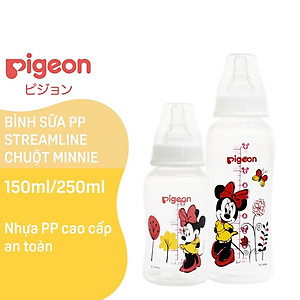 Bình Sữa Pigeon PP Streamline Hình Chuột Minnie 150ml250ml