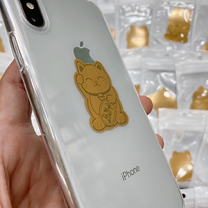 Miếng Dán Ốp Lưng Điện Thoại Mèo Chiêu Tài Vàng - Ốp Điện Thoại-MÈO THẦN TÀI CHIÊU TÀI  MAY MẮN NĂM MỚI