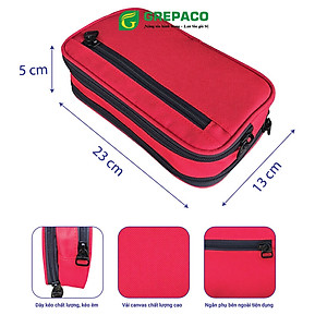 Túi Hộp Đựng Bút Viết Grepaco Bằng Vải Bố Canvas Tote Đẹp Nhiều Ngăn Size Lớn Đa Năng Dành Cho Học Sinh, Sinh Viên, Dân Văn Phòng Đựng Dụng Cụ Đồ Dùng Học Tập, Mỹ Phẩm, Phụ Kiện Đồ Cá Nhân – Hàng Chính Hãng