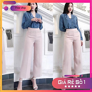 Quần ống rộng nữ_ Quần Tây Công Sở Basic Ống Suông Túi Xéo có Size MS206 _CHUẨN ĐẸP