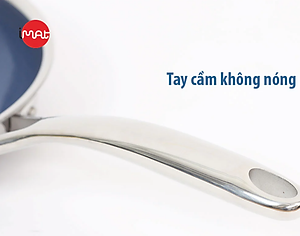[Hàng chính hãng] Chảo chiên/ rán iMAT Hybrid Blackcube chống dính Ceramic lòng xanh mới size 26cm