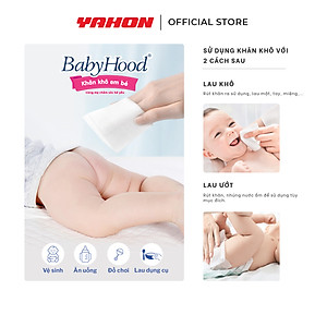Combo Khăn Giấy Khô Em Bé BABYHOOD 100 Miếng/Bao