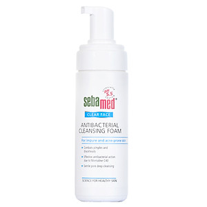 Sữa Rửa Mặt Tạo Bọt Kháng Khuẩn, hỗ trợ Trị Mụn pH5.5 Sebamed Clear Face Antibacterial Cleansing Foam SCF01B (50ml)