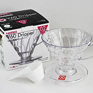 Phễu pha cà phê Hario V60 Coffee Dripper (phễu nhựa, 3 màu)