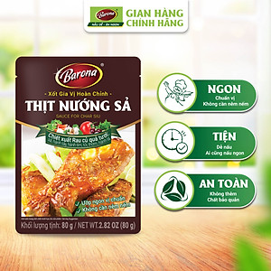 Combo Xôt gia vị hoàn chỉnh Barona: 1 Bò kho (80gr) + 1 Thịt Nướng Hàn Quốc (80gr) + 1 Thịt Nướng Sả (80gr)