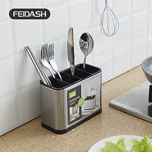 Hộp Đựng Dao Dĩa Đũa Bằng Thép Không Gỉ Cao Cấp Thương Hiệu FEIDASH 