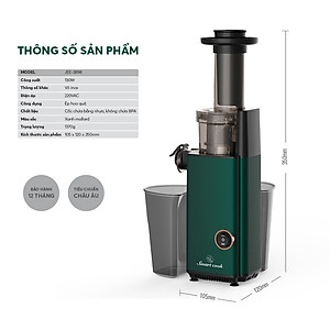 Máy Ép trái Chậm Mini Smartcook JES-3897OL Hàng Chính Hãng