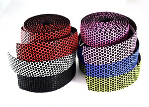 Bộ 2 Ruy Băng Quấn Silicon Ghi Đông Tay Cầm Chống Trơn Trượt Cho Xe Đạp Đua Thể Thao Đường Trường Thiết Kế Ba Chiều Tổ Ong Siêu Nhẹ Thoáng Khí Hút Mồ Hôi Cao Cấp Mai Lee