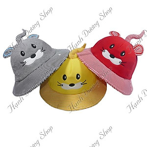 Mũ vành nhỏ cho bé gái từ 2 đến 4 tuổi thiết kế hình con chuột có tai dễ thương, độc đáo - Hạnh Dương