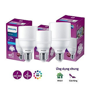 Bóng đèn LED Bright PHILIPS E27 - Thay thế hoàn hảo cho bóng đèn Compact - Hàng Chính Hãng