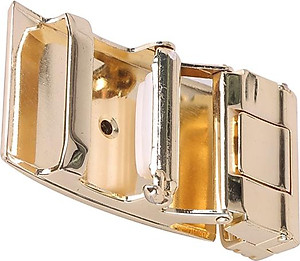 Đầu Khóa Da Cá Sấu 4 Phân Đầu Vàng Huy Hoàng HT9222 - Nâu Đất