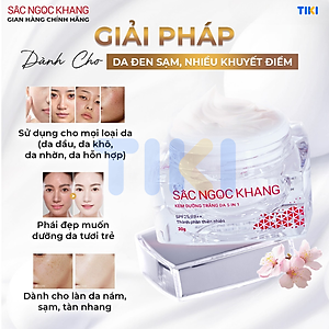 Kem dưỡng  da Sắc Ngọc Khang 5 trong 1 ban ngày 30g giúp nuôi dưỡng làn da sáng khỏe, mờ thâm nám ngăn ngừa lão hóa