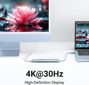 Cáp chuyển USB-C sang HDMI + PD 100W + 3 x USB 3.0 Ugreen 35581 - Hàng chính hãng