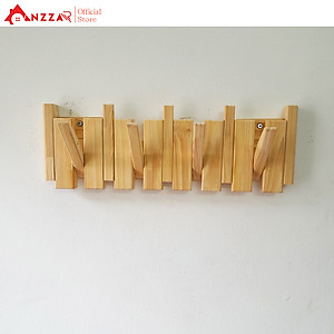 Móc gỗ treo tường Anzzar, móc treo quần áo, phụ kiện, giá gỗ treo quần áo-MT04
