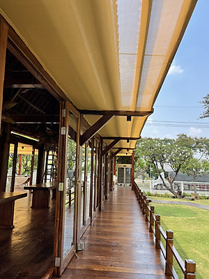 LƯỚI CHE NẮNG 80% CHE SÂN VƯỜN, BAN CÔNG - 230GSM - MÀU VÀNG CÁT