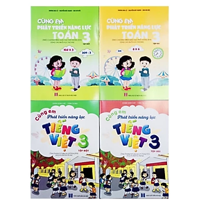 Sách - Combo 4 cuốn Cùng em phát triển năng lực Toán - Tiếng việt 3 tập 1 + tập 2