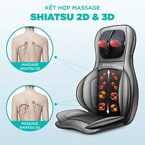 Đệm, Ghế Massage Cao Cấp KingTech KC-700 - Máy Mát Xa Lưng, Cổ Vai Gáy Chế Độ 3D Chuyên Sâu, Kết Hợp Tính Năng Nhiệt, Túi Khí - Hàng Chính Hãng