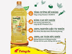Dầu ăn Cooking Oil Nutri Plus Tường An chai 2 lít