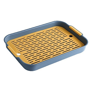 Khay đựng ly chén có rổ thoát nước siêu mỏng nhẹ phù hợp trang trí decor phòng hiện đại