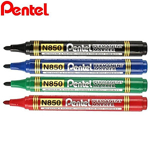 Bút dạ dầu Pentel N850 mực nhanh khô không nhoè khi thấm nước viết được trên nhiều chất liệu