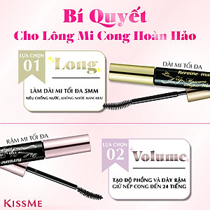 Mascara Vuốt Dài Và Cong Mi Không Lem Trôi Kissme Heroine Make Long Up (6G)