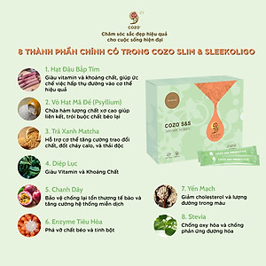 Bột Hỗ Trợ Kiểm Soát Cân Nặng, Phân Hủy Chất Béo Cozo Slim Sleek, Chống Phản Ứng Đường Hóa, Giúp Cơ Thể Thải Độc, Da Đẹp Dáng Xinh