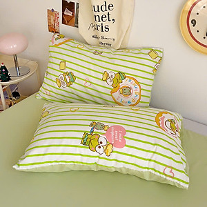 Bộ vỏ chăn ga gối cotton đũi Korea LIDACO sợi vải dày dặn  nhiều mẫu lựa chọn