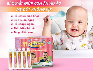 Siro ăn ngủ ngon cho bé BobBaby Dân Khang cải thiện chứng biếng ăn giúp bé ăn ngon ngủ sâu giấc hộp 20 ống x 10ml