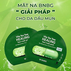 Combo 10 Mặt Nạ BNBG Tràm Trà Thải Độc Da, Giảm Mụn Vita Tea Tree Healing Face Mask Pack 30ml x10