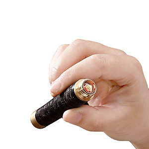 Hộp Quẹt Điện Thổi Chiết Hỏa Từ Kiểu Phim Kiếm Hiệp Độc Đáo Chạm Khắc Tinh Xảo, Bật Lửa Thổi Chiết Hỏa Tử Gỗ Đàn Hương Kèm Cáp Sạc