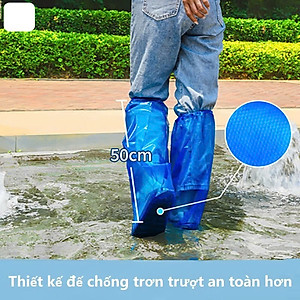Combo 2 Đôi Bao Giày Đi Mưa - Áo Mưa Bọc Giày Dép Thời Trang Khô Ráo Dù Mưa Bão Bộ 2 bọc giày đi mưa chống nước trong suốt co giãn hiệu áo mưa cho giày Ủng đi mưa nilon bọc giày đi mưa Free Size Loại dày A1 đặc biệt chống ướt bẩn giày Đi Chơi Phượt Đi Làm