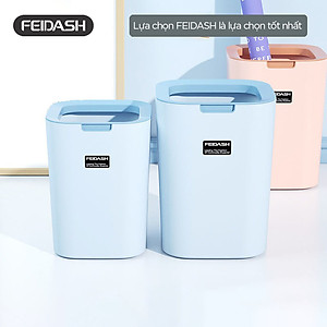 Thùng Rác Vuông Phong Cách Châu Âu Có Thanh Kẹp Túi Đựng Rác Giấu Mép Túi Đựng Rác Bên Trong Tạo Nét Thẩm Mỹ Cho Không Gian Nhà Bạn - FEIDASH G3410 - Dung Tích 12L