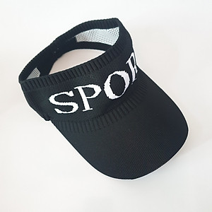 Mũ thể thao sport nửa đầu - Mũ lưỡi trai nửa đầu phong cách thời trang Aloha style-Nón Kết nửa đầu Nữ  Spor - Đen