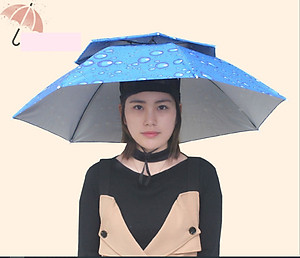 Dù đội đầu đi câu, dã ngoại loại cực đại 95cm, dù đội đầu du lịch 2 tầng cao cấp Mẫu mới 2020 chống nắng cực tốt GIAO MÀU NGẪU NHIÊN