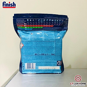 Viên rửa chén bát Finish Quantum Max 60 viên hương chanh 