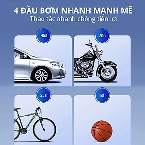 Máy bơm pin Kachi MK374 - Bơm xăm lốp ô tô, xe máy, xe đạp, phao, bóng