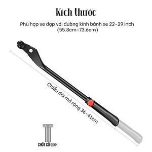 Chân Chống Xe Đạp Thể Thao Hợp Kim Nhôm Siêu Nhẹ Có Thể Điều Chỉnh Dài Ngắn 36-41cm Phù Hợp Bánh Xe 22-29 inch Cho Xe Đạp Mai Lee
