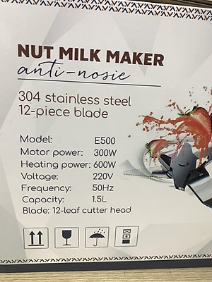 Máy Làm Sữa Hạt Cao Cấp SEKA E500 Chống Ồn, Chống Trào, Dung Tích 1.5L,10 Chức Năng (Model New) - Hàng Chính Hãng