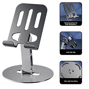 Giá đỡ điện thoại hợp kim Xoay 360° HOTCASE ALU Điều Chỉnh Độ Cao và Góc Xoay Tùy Ý cho iPhone 16 15 14 13 12 11 A55 A35 Huawei Oppo Xiaomi - Hàng nhập khẩu