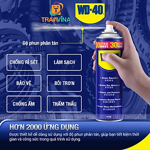 Chai Xịt Tẩy Rỉ Sét WD-40 Multi-Use Product Dầu Chống Rỉ Bôi Trơn, Chống Ẩm, Vệ Sinh Làm Sạch Đa Năng Bảo Dưỡng Xe, Đồ Dùng Gia Đình - Hàng Chính Hãng