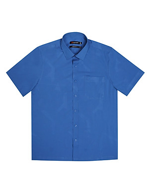 Áo sơ mi nam tay ngắn form suông vạt ngang Khatoco A1MN468T2-CNMK524-2605-N