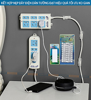 Móc Treo Ổ Cắm Điện Dán Tường Thông Minh Giá Treo Wifi Thiết Bị Điện Đa Năng Keo Siêu Dính Tiện Lợi