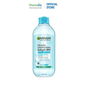 Nước tẩy trang cho da dầu và mụn Garnier Skin Naturals Micellar Cleansing Water (Chai 400ml)