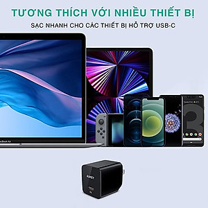 Cốc sạc Aukey Minima 1Type-C 30W PA-Y30S - Hàng chính hãng