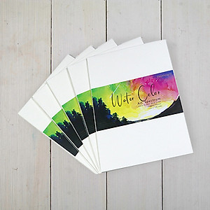 Giấy vẽ màu nước a5 vẽ màu rực rỡ - dòng giấy vân phớt nhẹ nhập từ Ý, chất giấy sang định lượng 300gsm, Green Art (15 tờ/túi)